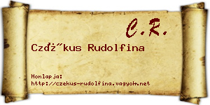 Czékus Rudolfina névjegykártya